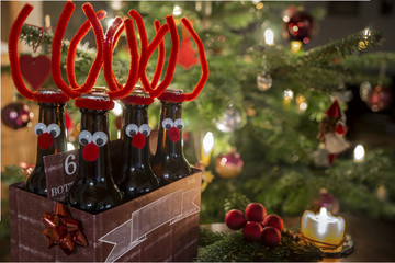 Weihnachten, Bierflaschen