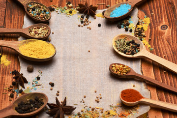 aromatic colorful spices