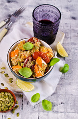 Salad with roasted vegetables