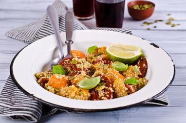 Salad with roasted vegetables