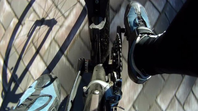 Point of view: pedalling road racer