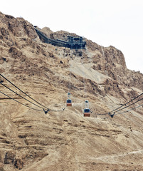 Lift station to the mountain of Masada - Israel