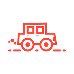 Naklejka premium red linear car icon