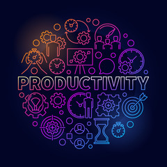 Obraz na płótnie Canvas Productivity colorful round illustration