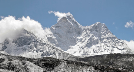 Panoramic view of the peak Ama Dablam - Everest region, Nepal? Himalayas