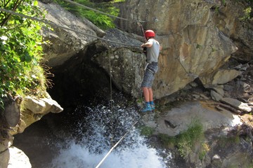 Klettersteig Stuibenfall - Überquerung des Wasserfalls