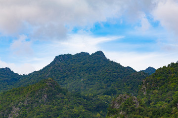 Obraz premium Mountain over high hill, natural landscape background