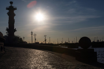 Spit of Vasilievsky Island in St. Petersburg