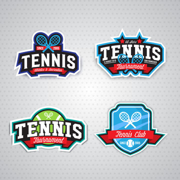 Tennis  logo, badge, design template