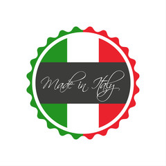 Made in Italy symbol, italian sticker, vector symbol isolated on