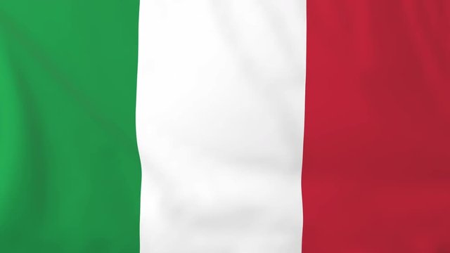 Flag of Italy. Rendered using official design and colors. Seamless loop.