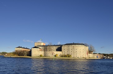 Fototapeta na wymiar Vaxholm fortress, Stockholm archipelago, Sweden.