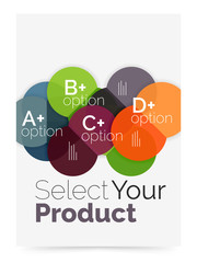 Business layout - select your product with sample options