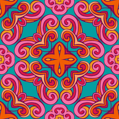Colorful  Festive Abstract tiling  Vector Pattern