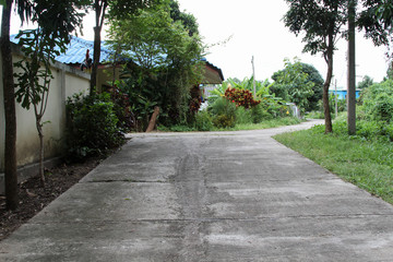 Concrete roads in housing estates.