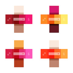 Abstract geometric line infographic templates