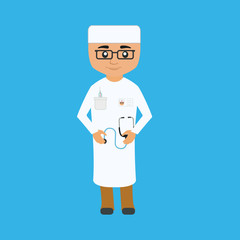 Profession icon doctor design flat style. Medical hospital, stet