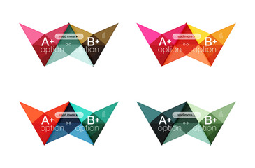 Colorful vector option banner arrow templates, infographic layouts