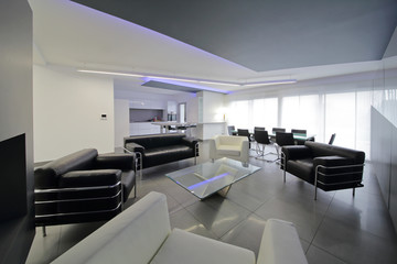 salon salle à manger design épuré contemporain