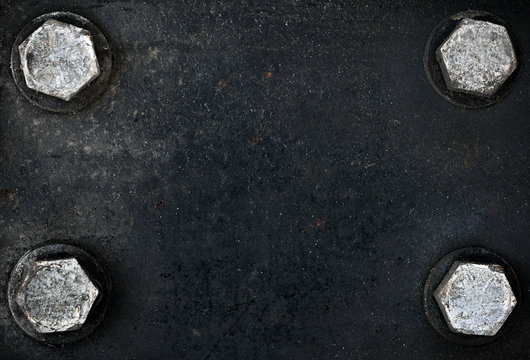 Metal Background With Bolts