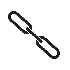 chain link icon on White Background. chain link sign.