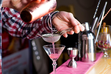 bartender making cocktail © smirart