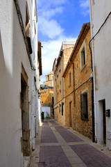 Fototapeta na wymiar the medieval walled town Vila Vella, Tossa de Mar, Catalonia 