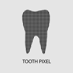 Abstract tooth logo. Vector logotype design. Abstract background.