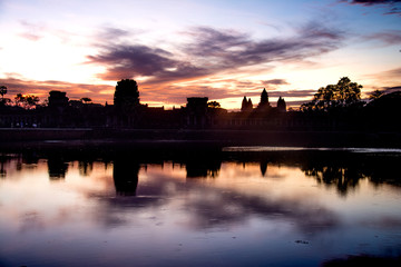 Fototapeta na wymiar Angkor. Sunrise. Cambodia