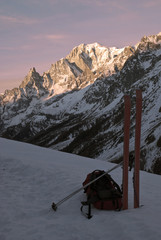 panorama sul monte Bianco, visto dalla alta val Ferret