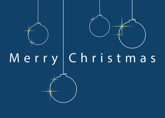 Christmas wishes - baubles and text, 5x7 inches