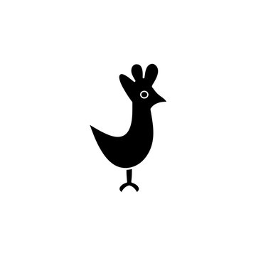 Silhouette of a rooster logo