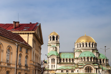 Alexander Nevsky Cathedral in Downtown Sofia, Bulgaria