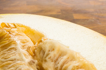 half of ripe juicy melon