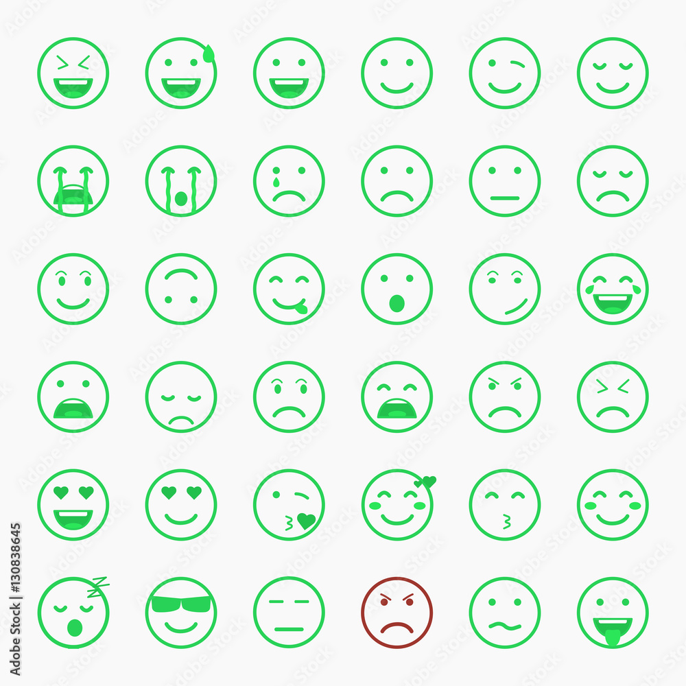 Poster vector illustration of blue icon in flat line style. linear cute and happy man with laptop. graphic 