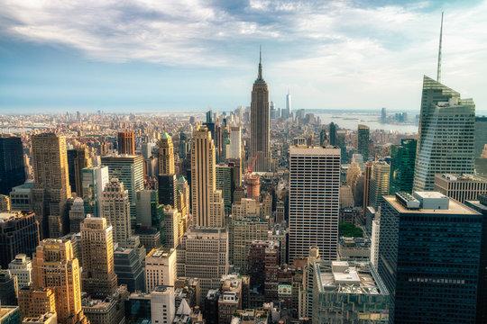 NEW YORK CITY: Observers view Midtown from Top of the Rock Rockefeller center. Manhattan is often described as the cultural and financial capital of the world.