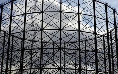 Gas Holder Structure East London UK
