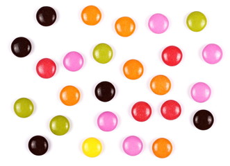 Colorful candies isolated on white