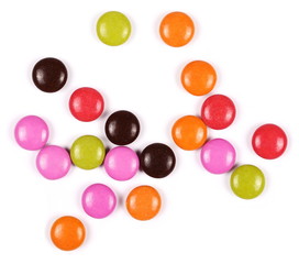 Colorful candies isolated on white