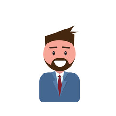 Profile Icon Male Avatar Man, Hipster Cartoon Guy Beard Portrait, Casual Person Flat Vector Illustration