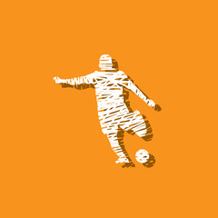 Fototapeta na wymiar soccer silhouette
