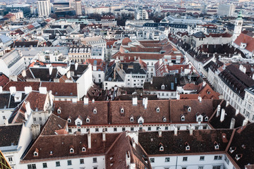 Obraz premium Wien city skyline aerial view