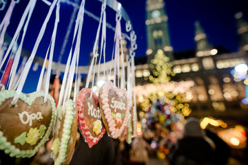 Gingerbrad at the Vienna Christmas Market in Austria, December 2016