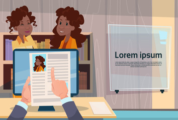 Hand Hold Woman Resume Curriculum Vitae Recruitment Candidate Job Position CV Profile Interview Vector Illustration