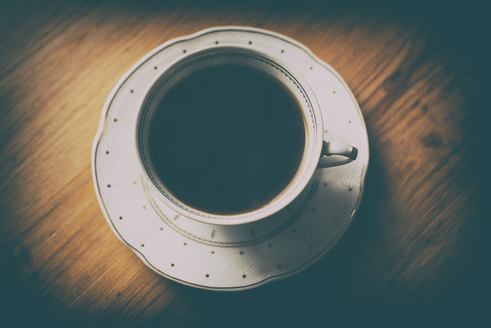 Preparing the coffee brew.