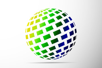 Abstract vector logo ball,