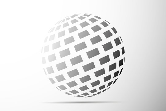 Abstract vector logo ball,