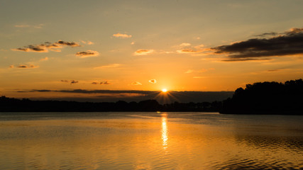 Sunrise Over Calm Lake A