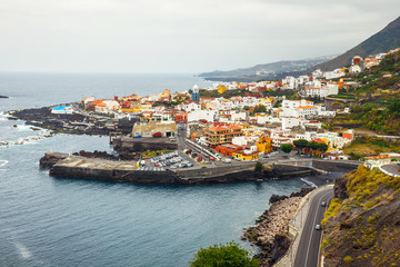 Naklejka na ściany i meble aerial view of Garachico in Tenerife, Canary Islands, Spain
