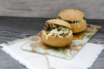Julienne in a bun